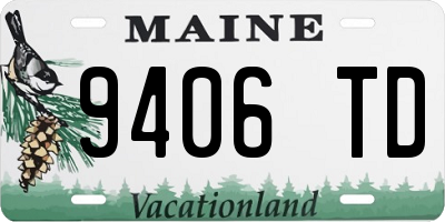 ME license plate 9406TD