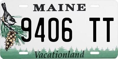 ME license plate 9406TT
