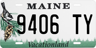 ME license plate 9406TY