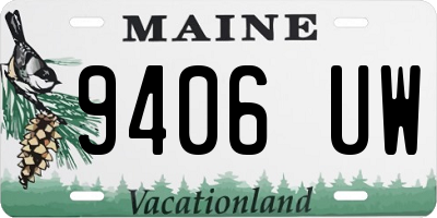 ME license plate 9406UW