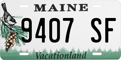 ME license plate 9407SF