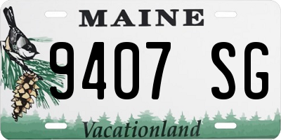 ME license plate 9407SG