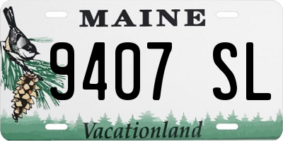 ME license plate 9407SL