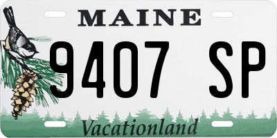 ME license plate 9407SP