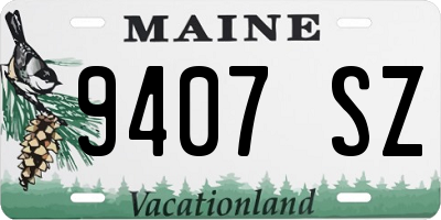 ME license plate 9407SZ