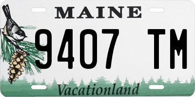 ME license plate 9407TM