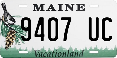 ME license plate 9407UC
