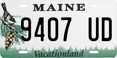 ME license plate 9407UD