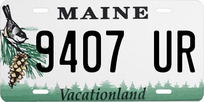 ME license plate 9407UR