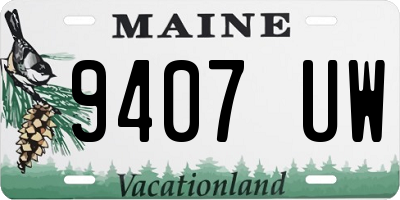 ME license plate 9407UW