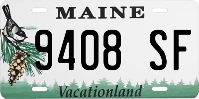 ME license plate 9408SF
