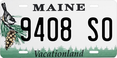 ME license plate 9408SO