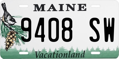 ME license plate 9408SW