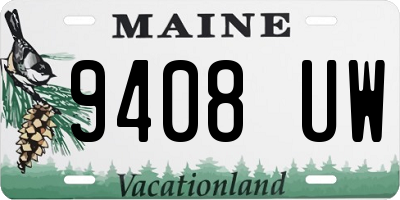 ME license plate 9408UW