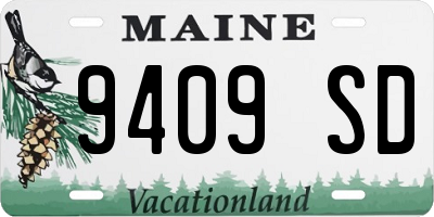 ME license plate 9409SD