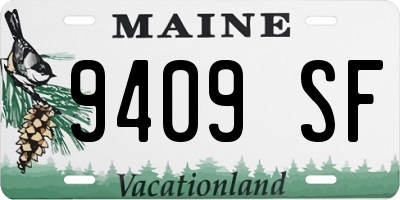 ME license plate 9409SF