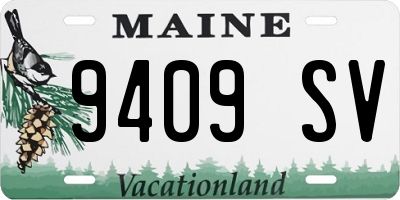 ME license plate 9409SV