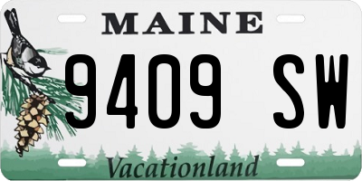 ME license plate 9409SW