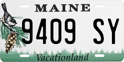 ME license plate 9409SY