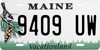 ME license plate 9409UW