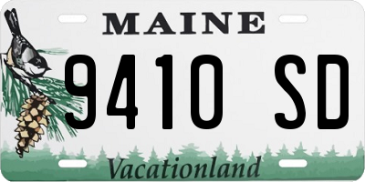 ME license plate 9410SD