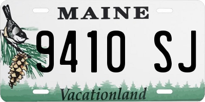 ME license plate 9410SJ
