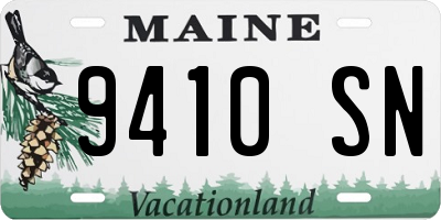 ME license plate 9410SN