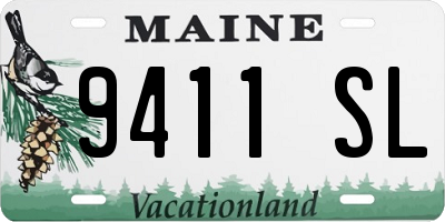 ME license plate 9411SL