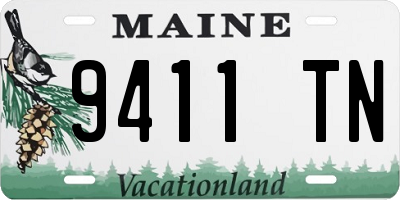 ME license plate 9411TN