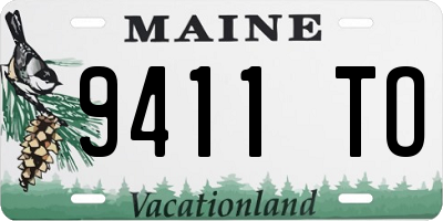 ME license plate 9411TO