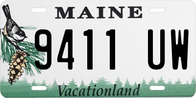 ME license plate 9411UW