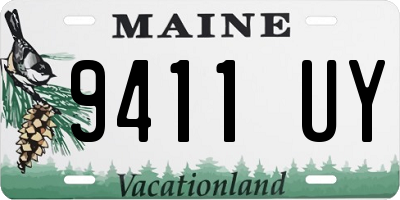 ME license plate 9411UY