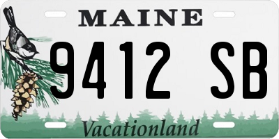 ME license plate 9412SB