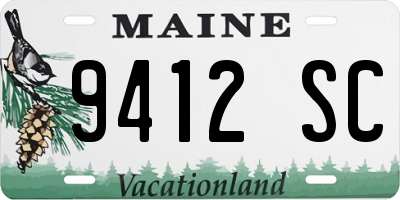 ME license plate 9412SC