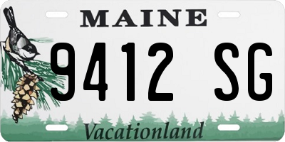 ME license plate 9412SG
