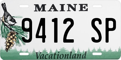 ME license plate 9412SP