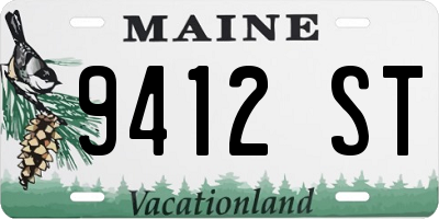 ME license plate 9412ST
