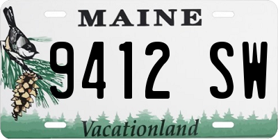 ME license plate 9412SW