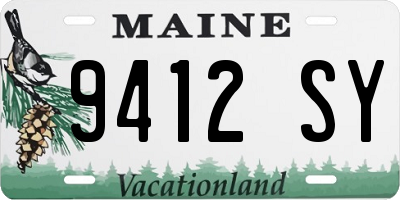 ME license plate 9412SY