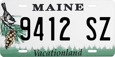 ME license plate 9412SZ