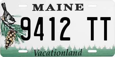 ME license plate 9412TT