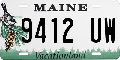 ME license plate 9412UW