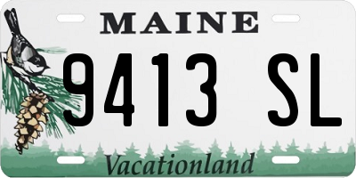 ME license plate 9413SL
