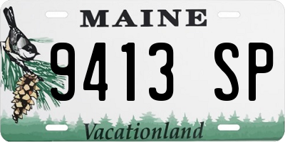 ME license plate 9413SP