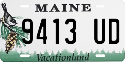ME license plate 9413UD