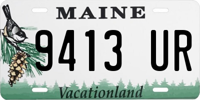 ME license plate 9413UR