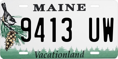 ME license plate 9413UW