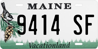 ME license plate 9414SF
