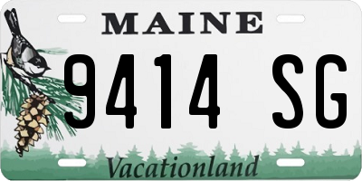 ME license plate 9414SG