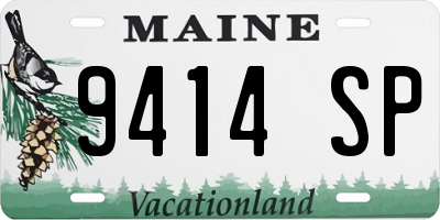 ME license plate 9414SP